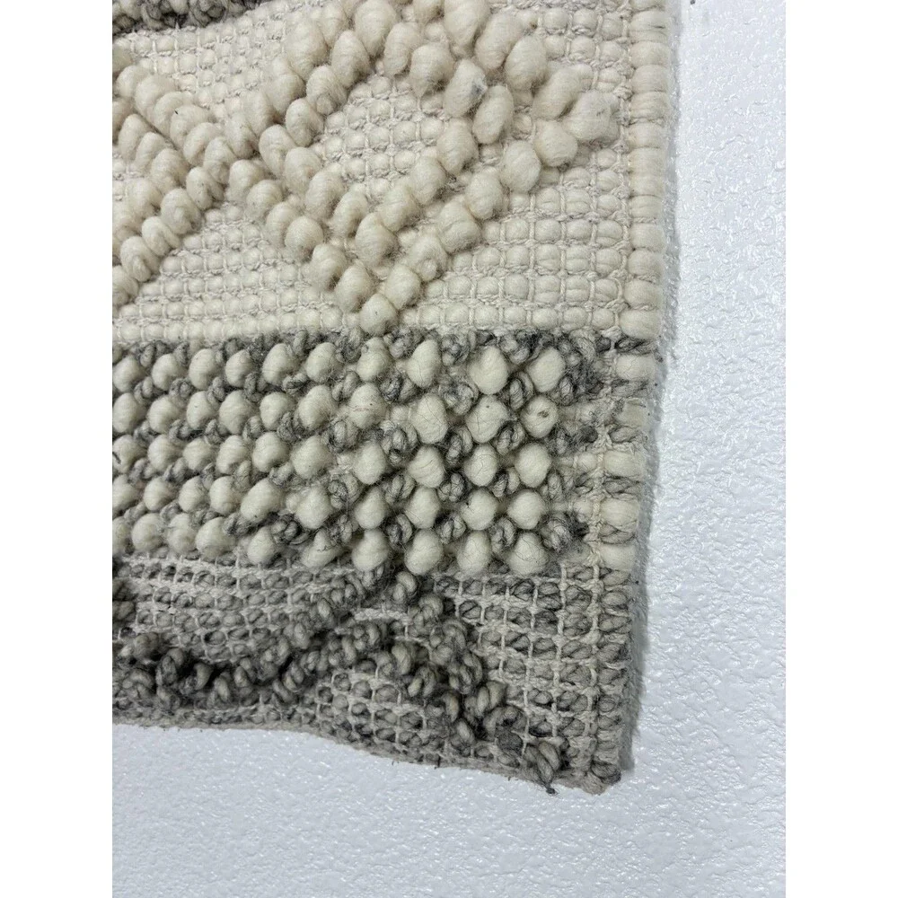 Magnolia Home Joanna Gaines Pillow Cover 20x20 Beige Wool Farmhouse Textured